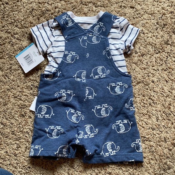 Infant boys elephant print shortall set - Picture 5 of 5